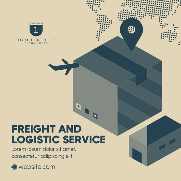 International Logistic Service Instagram Post Design Image Preview