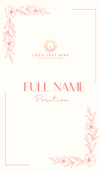 Aesthetic Floral Business Card Design