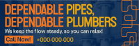 Modern Plumbing Services Twitter Header Image Preview