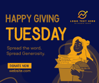 Spread Generosity Facebook Post Design
