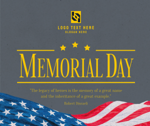 Modern Minimalist Memorial Day Facebook post Image Preview