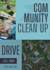 Community Clean Up Drive Poster Design