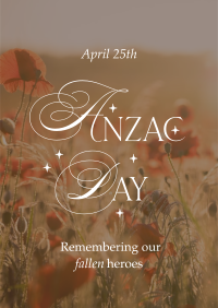 Anzac Day Remembrance Poster Design