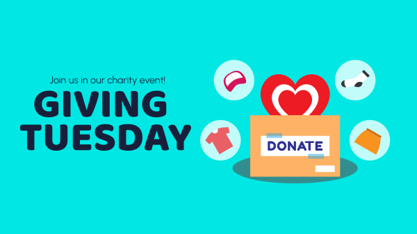 Giving Tuesday Charity Event Facebook Event Cover Design Image Preview