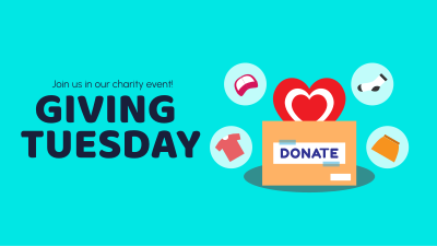 Giving Tuesday Charity Event Facebook event cover Image Preview