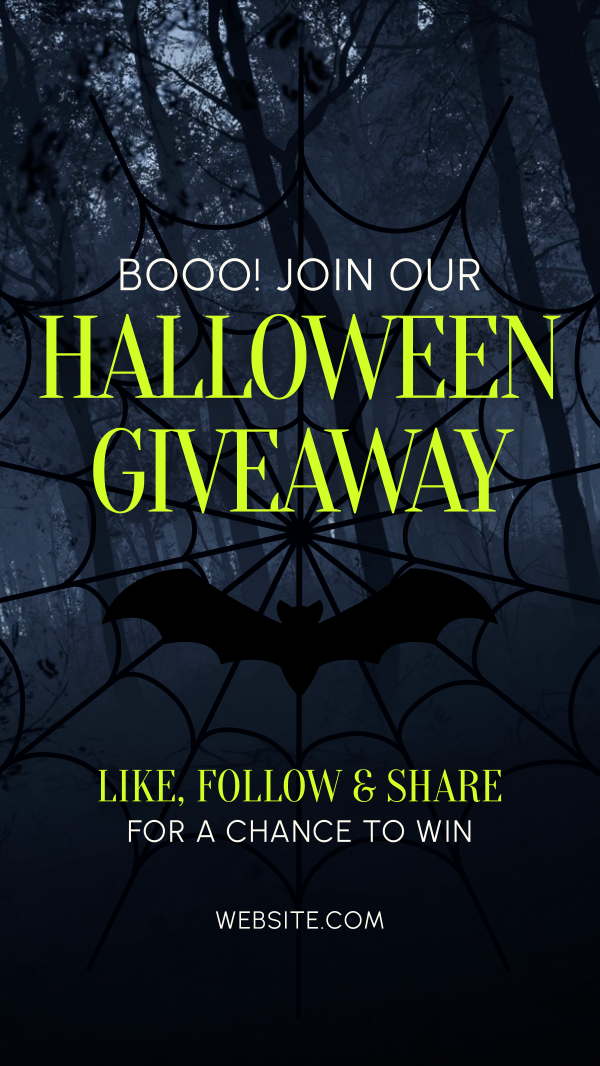Haunted Night Giveaway Instagram Story Design Image Preview