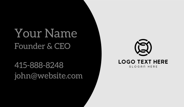 Half Circle Business Card Design Image Preview