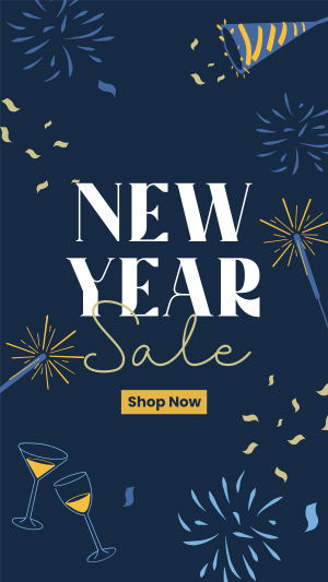 New Year Sparklers Sale Facebook story Image Preview