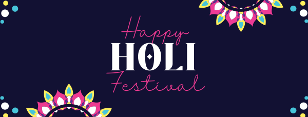 Holi Festival Facebook Cover Design Image Preview