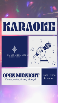 Karaoke Open Mic Facebook Story Design