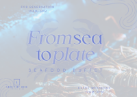 Seafood Cuisine Buffet Postcard Preview