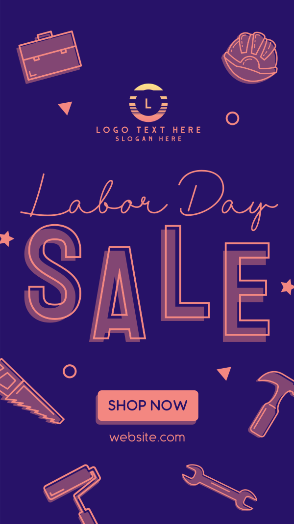 It's Sale This Labor Day Facebook Story Design