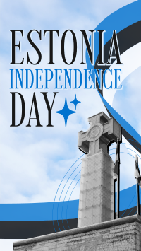 Minimal Estonia Day YouTube Short Design