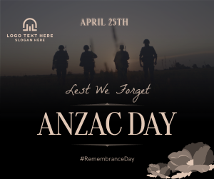 Silhouette Anzac Day Facebook Post Image Preview