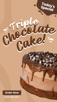 Triple Chocolate Cake Instagram Story Design