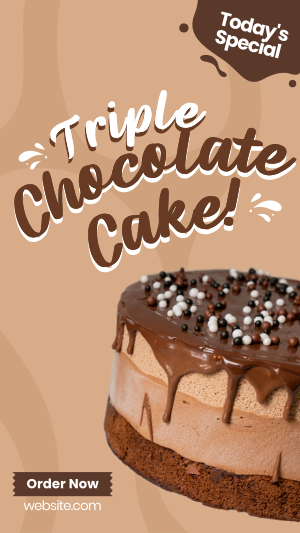 Triple Chocolate Cake Instagram story Image Preview