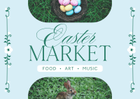 Flowery Easter Market Postcard Image Preview