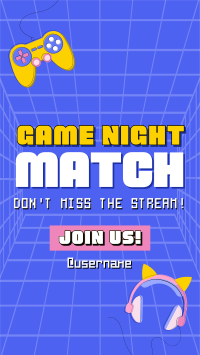 Game Night Match Instagram story Image Preview