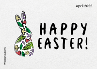 Easter Rabbit Postcard Image Preview