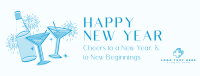 New Year Cheers Facebook Cover Design