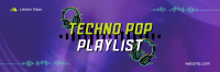Techno Pop Music Twitter Header Image Preview