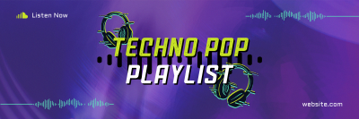 Techno Pop Music Twitter header (cover) Image Preview