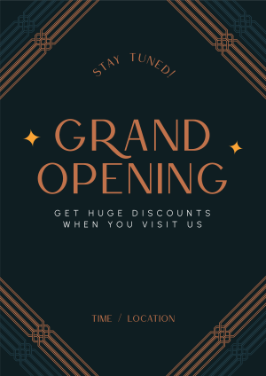 Art Deco Grand Opening Flyer Image Preview