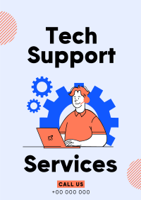 Techie Help  To the Rescue Poster Design