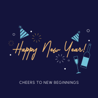 New Year Cheers Instagram Post Design