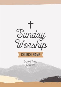 Church Sunday Worship Flyer Design
