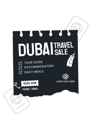 Dubai Travel Destination Poster Image Preview