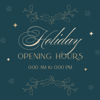 Elegant Holiday Opening Instagram Post Design