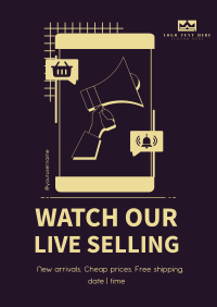 Live Selling Notice Poster Image Preview