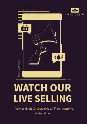 Live Selling Notice Poster Image Preview