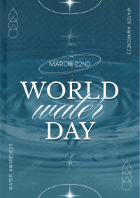 World Water Day Greeting Poster Design