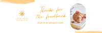 Cafe Customer Feedback Twitter Header Design