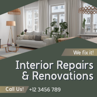 Home Interior Repair Maintenance Instagram Post Design