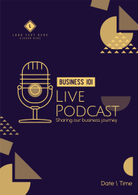 Playful Business Podcast Poster Design