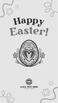 Floral Egg with Easter Bunny YouTube short Image Preview