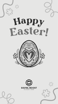 Floral Egg with Easter Bunny YouTube Short Image Preview