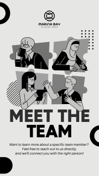 Modern Quirky Meet The Team YouTube Short Image Preview