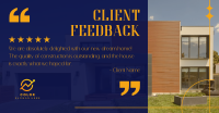Customer Feedback on Construction Facebook ad Image Preview