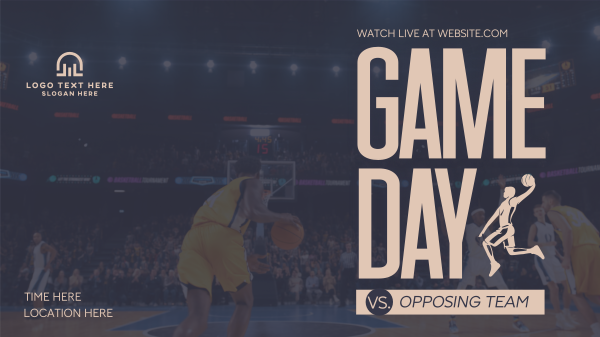 Basketball Game Day Facebook Event Cover Design