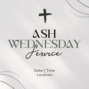 Minimalist Ash Wednesday Instagram post Image Preview