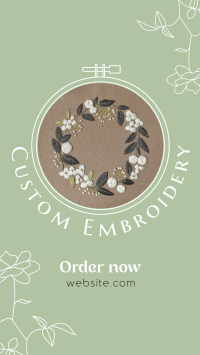 Custom Made Embroidery Facebook Story Design