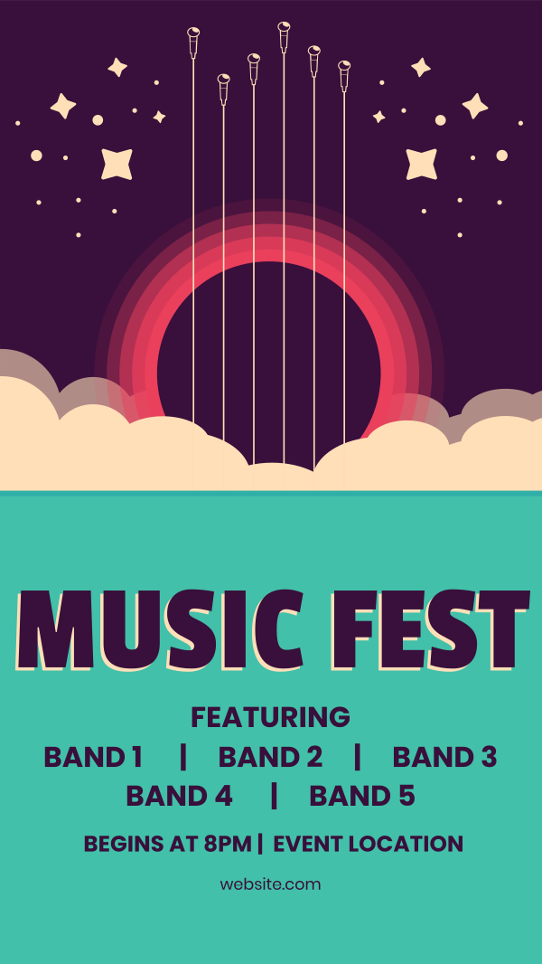 Music Fest Facebook Story Design Image Preview