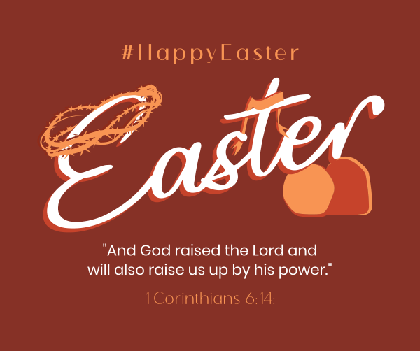 Easter Resurrection Facebook Post Design Image Preview