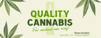 Quality Cannabis Plant Facebook cover Image Preview