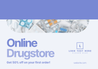 Online Drugstore Promo Postcard Image Preview
