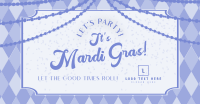 Mardi Gras Party Facebook Ad Design